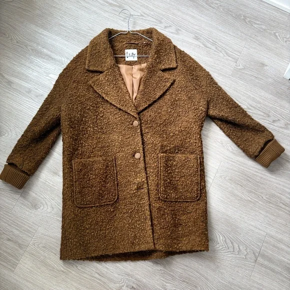 Cozy Chocolate Brown Teddy Coat | Oversized Faux Fur Jacket Size M/L - Picture 15 of 16